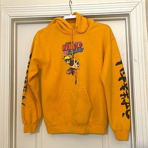20th Anniversary Naruto Shippuden Yellow Graphic Hoodie